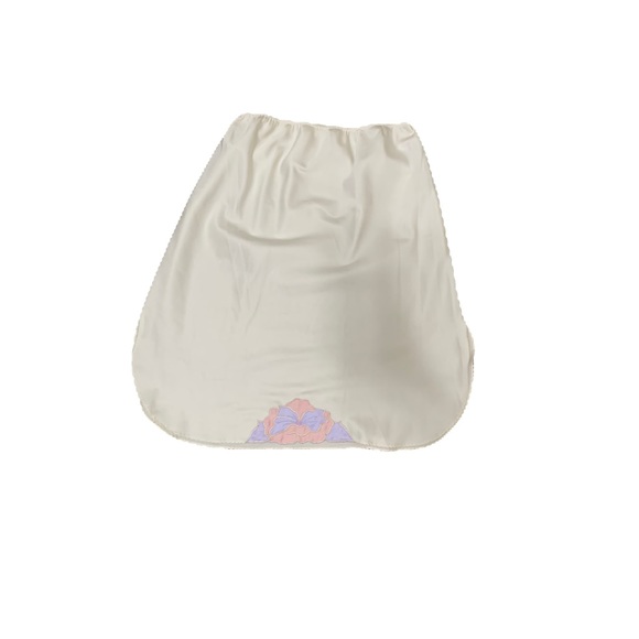 Vintage Natori Floral Embroidered Half Slip Skirt L - FITS LIKE M 6/8/10 - Picture 1 of 10